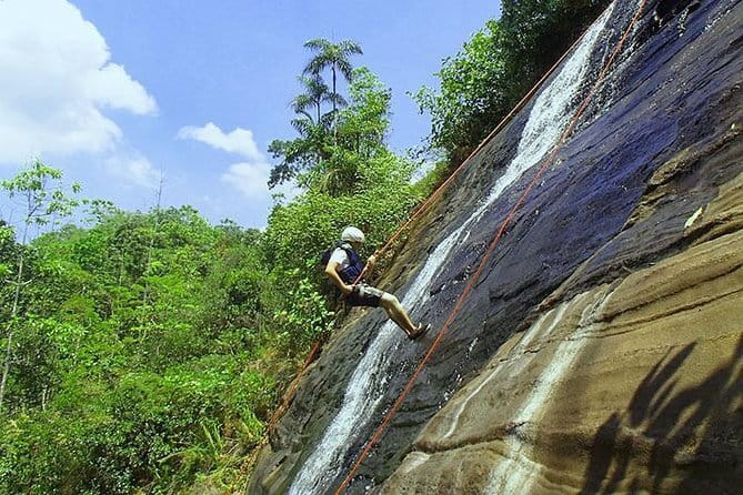 Adventure Experience B in Kitulgala - The 100 ft waterfall abseil: controlled thrill at vertical height