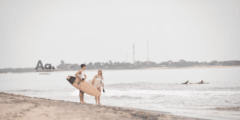 Arugam Bay Surf Lessons : Beginner Surf Experience - Elephant Rock time: when conditions allow a bigger taste of Arugam Bay