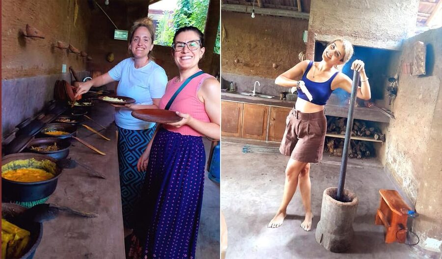 Kandy: Village Cooking Class 12 Dishes with Market Tour - Eating your way through the meal, not just watching it