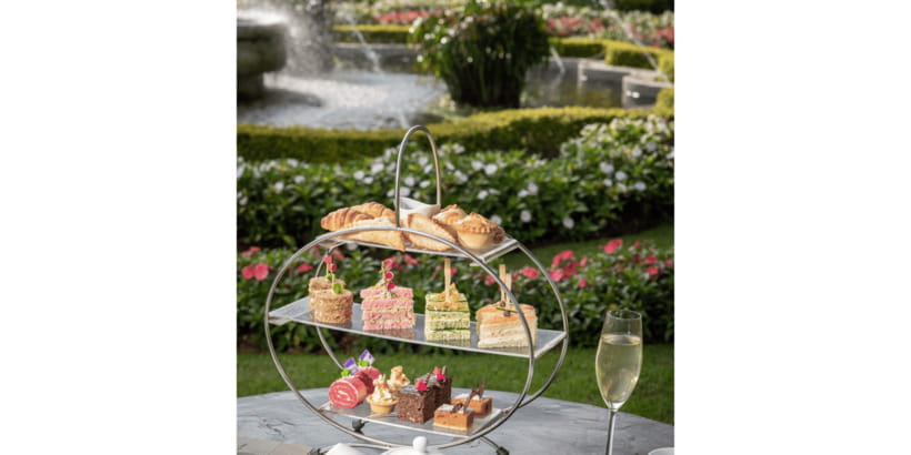 Royal Afternoon Tea at the Grand Nuwara Eliya + Bubbly! - Royal Afternoon Tea at The Grand Hotel in Nuwara Eliya: the celebrity-level setting