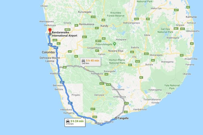 Tangalle City to Colombo (CMB) Airport Private Transfer - The car ride to Colombo Airport (CMB): comfort, timing, and focus